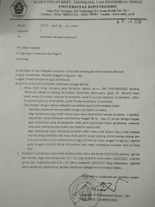 pengumuman masa studi